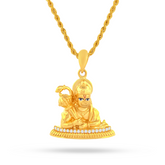 22K Gold Divine Lord Hanuman Pendant